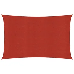 Vidaxl Senčno jadro 160 g/m2 rdeče 2x5 m HDPE