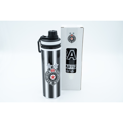 Nine Sport Flašica za vodu FK Partizan, 750ml, Crno-bela