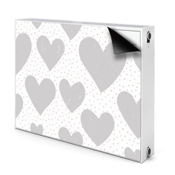tulup.si Pokrov za radiator PVC Siva srca 100x60 cm