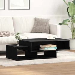 Klub stolić crni hrast 105x55x32 cm inženjerski drvo