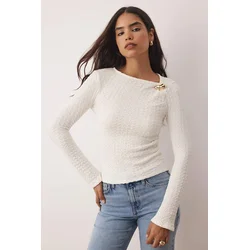 Trendyol Milla ženska bluza Twoaw26Bz00134, Krem