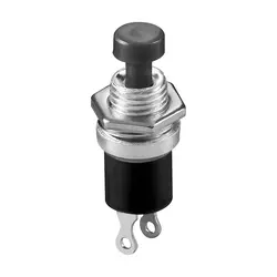 Taster mini 0.5A/250V crni, fi=7mm
