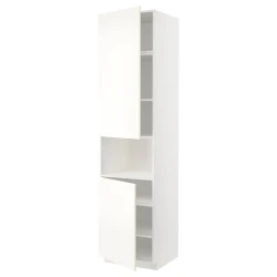 METOD Vis.orm.mikrotal2vrat/policama, bela/Vallstena bela, 60x60x240 cm