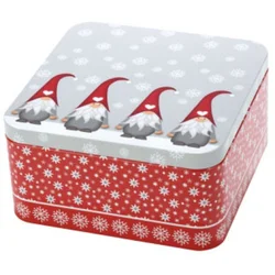 Novogodišnja metalna kutija xmas četvrtasta ( 3433/103_1 )