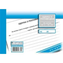 Odluka o reklamaciji ( 01/35345 )