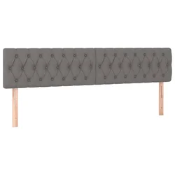Vidaxl Posteljno vzglavje temno siva 180x7x78/88 cm blago