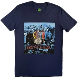 The Beatles Sgt Pepper Blue (Back Print) Navy Blue M Majica