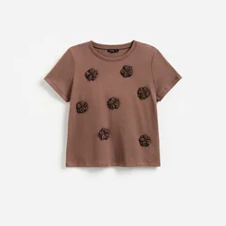 Reserved - T-shirt sa dekorativnim aplilkacijama