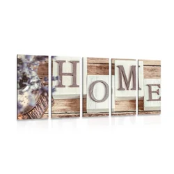 5-delna slika črke Home - 200x100