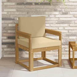 2 Komad Set vanjskih sofa Poliester Bijela i Bež