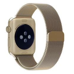 Kovinski pas za Apple Watch Series 4 44mm iz nerjavečega jekla z magnetnim zapiranjem - zlate barve