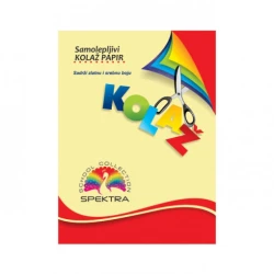 Kolaž papir B5 samolepivi 12 boja (zlatna i srebrna)