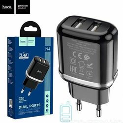 HOCO adapter 12W 2.4A 2x USB vhod črn
