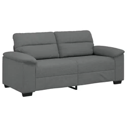 Vidaxl Dvosed temno siv 180x81x84 cm blago