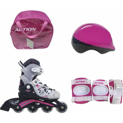 ROLER PW-116A DALM. ROZI SET KACIGA I ŠTITNICI PVC ABEC5 XS(26-29)