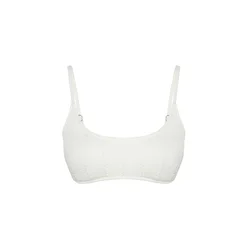 Trendyol Ecru Strapless Textured Bikini Top