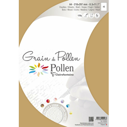 Clairefontaine Papir pollen grain a4 wood 120g 5 listov 40248C