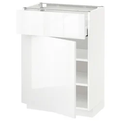METOD / MAXIMERA Podni element s fiokom/vratima, bela/Ringhult bela, 60x37 cm