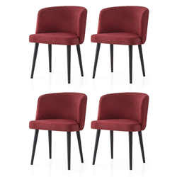 Hanah Home Set trpezarijskih stolica Soft 4109 V4, 4 komada, Bordo