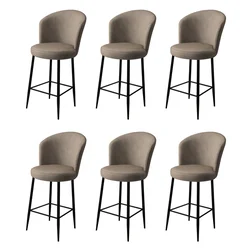 Hanah Home Set 6 barskih stolica Alte Kapućino-Crni
