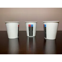 Papirnati kozarci 250 ml beli 100 kosov + pokrovčki 100 kosov + termo trak 100 kosov