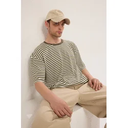 Trendyol Muška majica Tmnss25Ts00081, Kaki