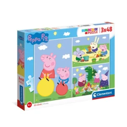 Clementoni Peppa Pig sestavljanka puzzle 3 x 48 kosov