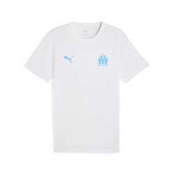 Mens Puma Olympique de Marseille Ftbl Essentials T-Shirt, White, Size XXL, Sport