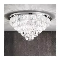 Ondaluce - Kristalno plafonsko svetlo CASTLE 12xG9/7W/230V, prečnik 60 cm, sjajni hrom
