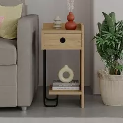 Hanah Home Noćni ormarić Sirius 32x61x30cm Hrast