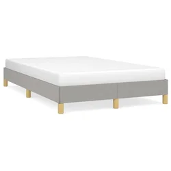shumee vidaXL Posteljni okvir brez vzmetnice, siv, 120x190 cm, blago