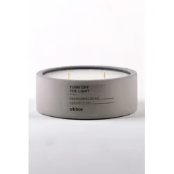Conceptum Hypnose Betonska sveća Turn Off The Light Flat, Parafin i soja, Miris kakaa, 12 cm, Siva