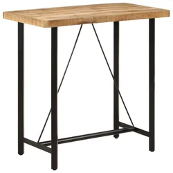 Vidaxl Barska miza 110x55x107 cm trden mangov les in železo