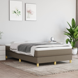vidaXL Box spring posteljni okvir taupe 120x200 cm blago