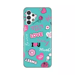TELEMPIRE Silikonska maska Print za Samsung A325F Galaxy A32 4G Love zelena