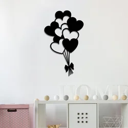 Atelier Del Sofa Zidna dekoracija Balloons, 21x35 cm, 1.5 mm, Crna