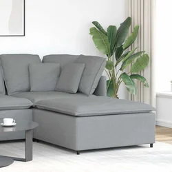 Modularni kauč s podnožjem, svijetlo sivi 100x100x48 cm