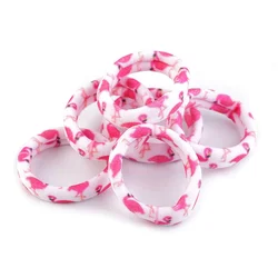 Elastike za lase flamingo, srce, sova, cvet - roza malina flamingo