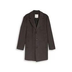 TOM TAILOR DENIM Prehoden plašč temno rjava