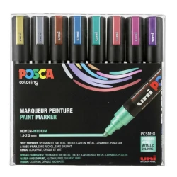 UNI set PC-5M Posca/1.8-2.5mm 1/8 METALIK BOJE