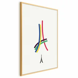 shumee Plakat - Eifflov stolp - barvna grafika - abstraktno