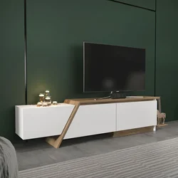Hanah Home TV Komoda Zonas, 180x28,6x35 cm, Bela