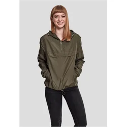Womens Basic Pull Over Jacket - Dark Olive