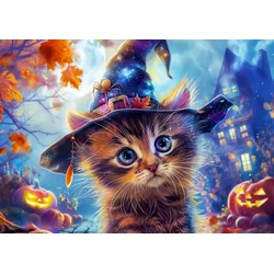 Enjoy - Puzzle Mala čarovnica Cat - 1 000 kosov