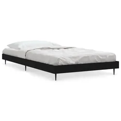 Vidaxl Posteljni okvir črn 90x200 cm inženirski les