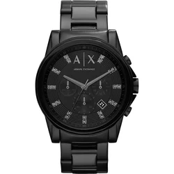 ARMANI EXCHANGE Analogna ura siva/črna