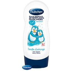 BÜBCHEN Dječji šampon i gel za tuširanje 2u1 Sensitive - nježna draga, 230 ml