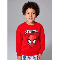 Sinsay - Pamučna dukserica sa printom Spider-Man - crvena