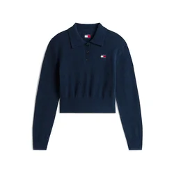 Tommy Jeans Pulover nočno modra