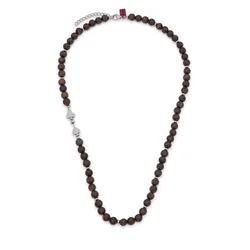Ogrlica HUGO E-BEADS5-NEC 50566265 Rjava